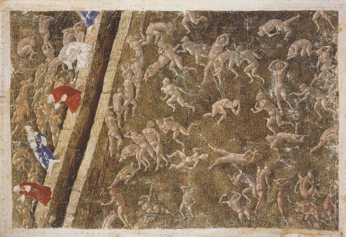 Sandro Botticelli The violent opposing Divine odrder in the fiery sands (mk36) France oil painting art